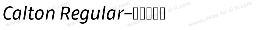 Calton Regular字体转换